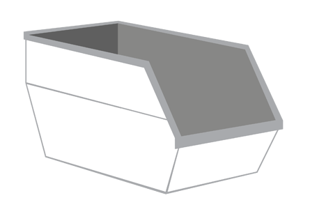 Grond met puin container 10m³