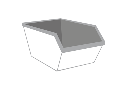 Grond met puin container 3m³