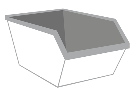 Grond met puin container 6m³