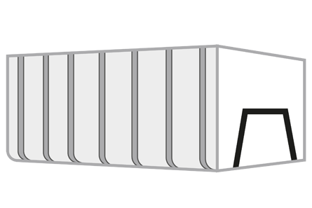 Bouw- en sloopafval container 35m³