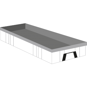 Bedrijfsafval haakarm container 10m³