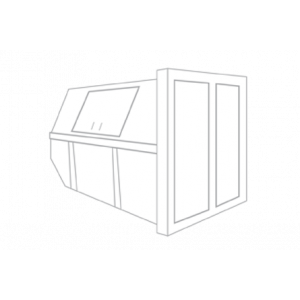 Groenafval container 10m³ gesloten (huisje)