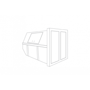 Bedrijfsafval container 6m³ gesloten (huisje)